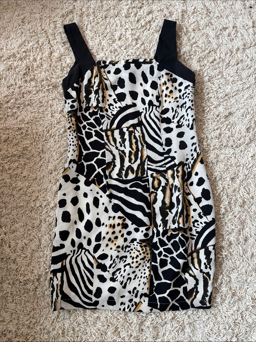 Citi by Yansi Fugel Animal Print Mini Dress and scarf